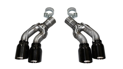 Twin 4.0in. Black PVD Pro-Series Tip Kit <br> 2016-2019 Cadillac CTS