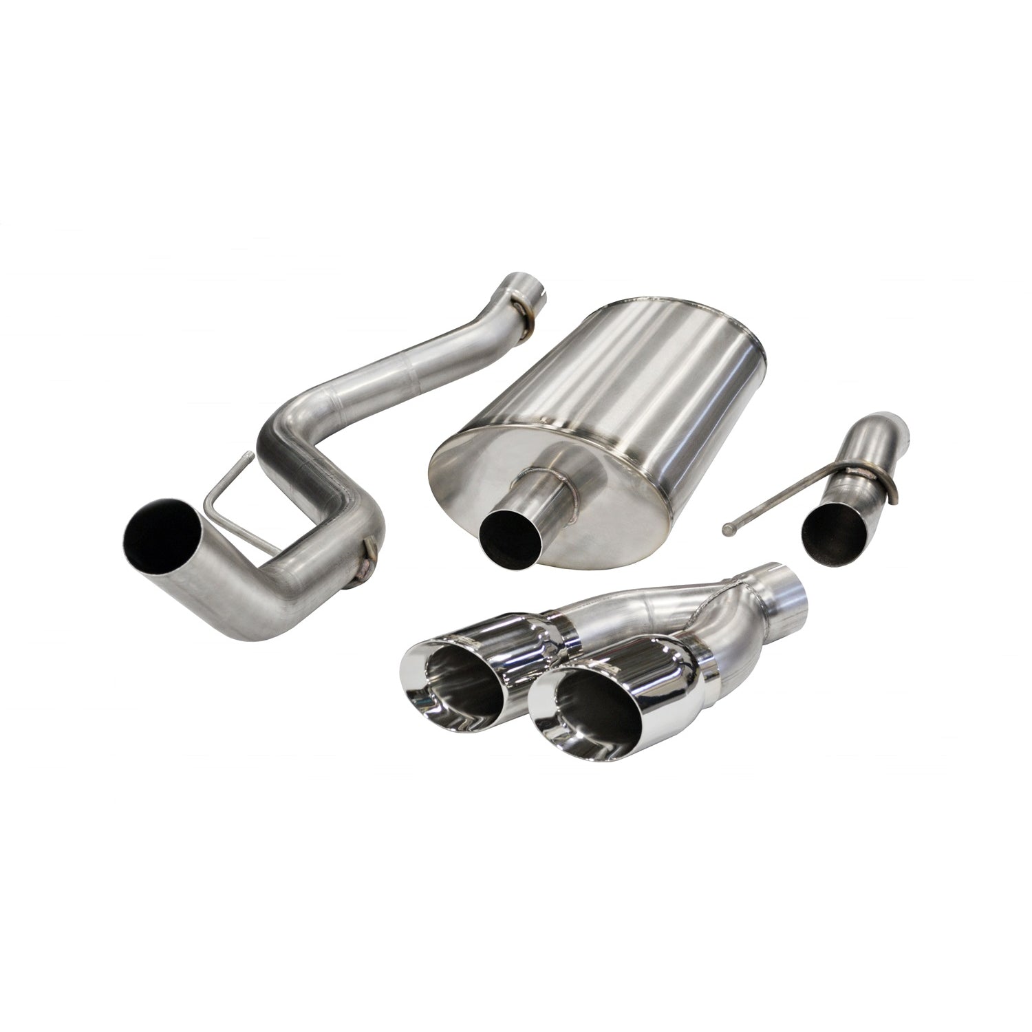 3in Cat-Back Single Exit w/4in Polished Tips <br> 2011-2014 Ford F-150