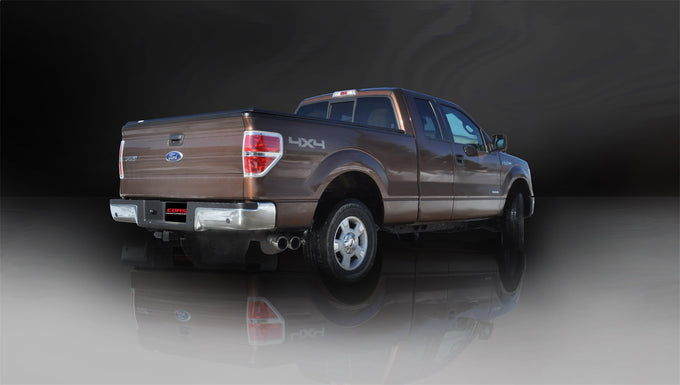 3in Cat-Back Single Side Exit with Twin 4in Tips <br> 2011-2014 Ford F-150