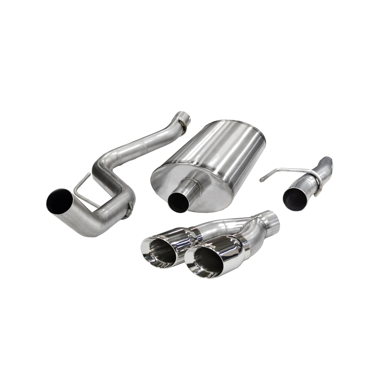 3in Cat-Back Single Exit w/4in Polished Tips <br> 2011-2014 Ford F-150
