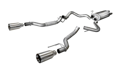 3in Cat-Back Dual Rear Exit w/ 5.0in Tip <br> 2017-2020 Ford F-150