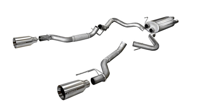 3in Cat-Back Dual Rear Exit w/ 5.0in Tip <br> 2017-2020 Ford F-150
