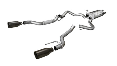 3in Cat-Back Dual Rear Exit w/ 5in Tip <br> 2017-2020 Ford F-150