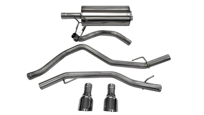 3in Cat-Back Dual Rear Exit w/ 4.5in Polished Tips <br> 11-23 Ram 1500 19-23 1500 Classic