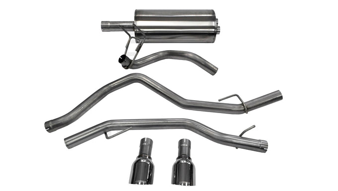 3in Cat-Back Dual Rear Exit w/ 4.5in Polished Tips <br> 11-23 Ram 1500 19-23 1500 Classic