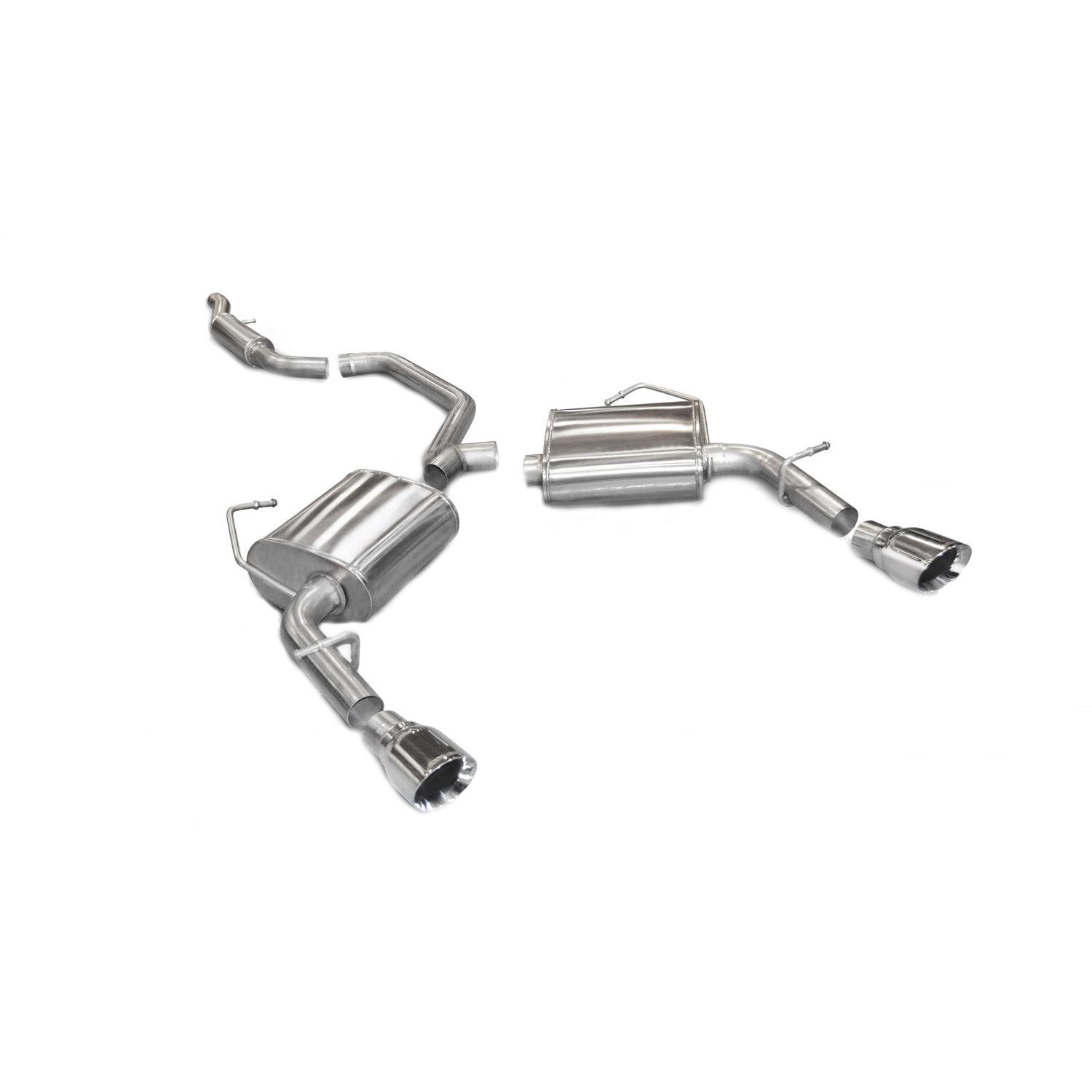 2.5in Cat-Back Dual Rear Exit w/ 4in Polished Tip <br> 11-14 Chrysler 300, Dodge Avenger