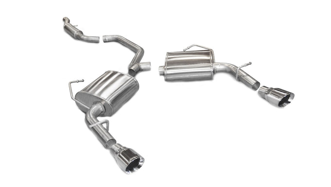 2.5in Cat-Back Dual Rear Exit w/ 4in Polished Tip <br> 11-14 Chrysler 300, Dodge Avenger