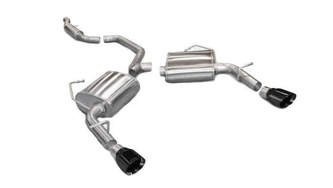 2.5in Cat-Back Dual Rear Exit with Single 4in Tips <br> 11-14 Chrysler 300, Dodge Avenger