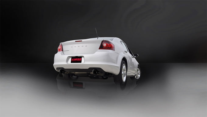 2.5in Cat-Back Dual Rear Exit with Single 4in Tips <br> 11-14 Chrysler 300, Dodge Avenger