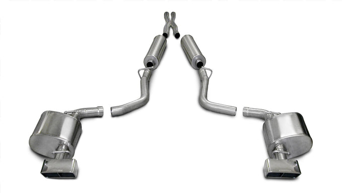 2.5in Cat-Back Dual Rear Exit with Polished Tips <br> 2009-2010 Dodge Challenger