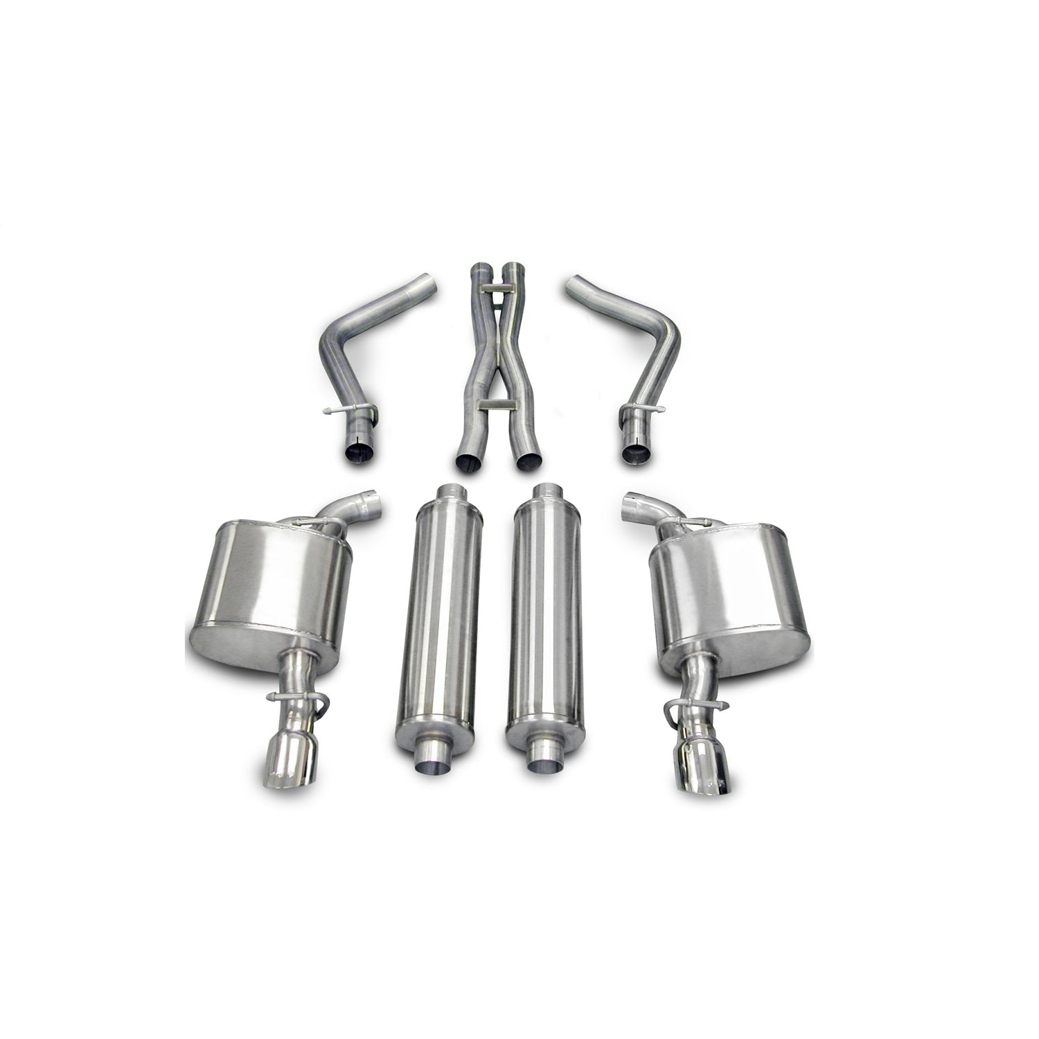 2.5in Cat-Back Dual Rear Exit with Single 3.5in Tips <br> 05-10 Chrysler 300, Dodge Charger Magnum