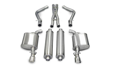 2.5in Cat-Back Dual Rear Exit with Single 3.5in Tips <br> 05-10 Chrysler 300, Dodge Charger Magnum