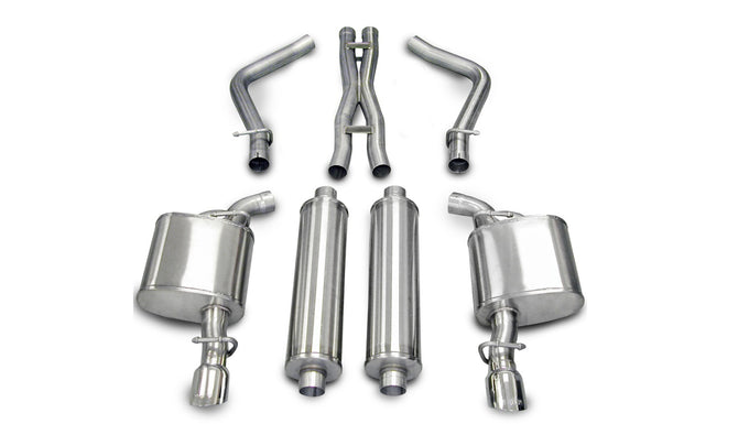 2.5in Cat-Back Dual Rear Exit with Single 3.5in Tips <br> 05-10 Chrysler 300, Dodge Charger Magnum
