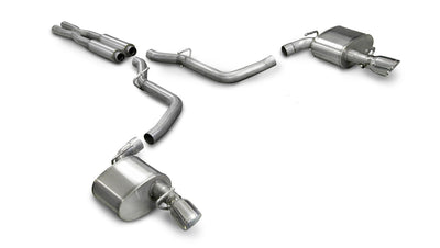 2.75in Cat-Back Dual Rear Exit w/ Single 4in Tips <br> 08-10 Chrysler 300 06-10 Dodge Charger Magnum