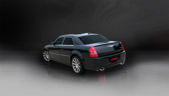 2.75in Cat-Back Dual Rear Exit w/ Single 4in Tips <br> 08-10 Chrysler 300 06-10 Dodge Charger Magnum