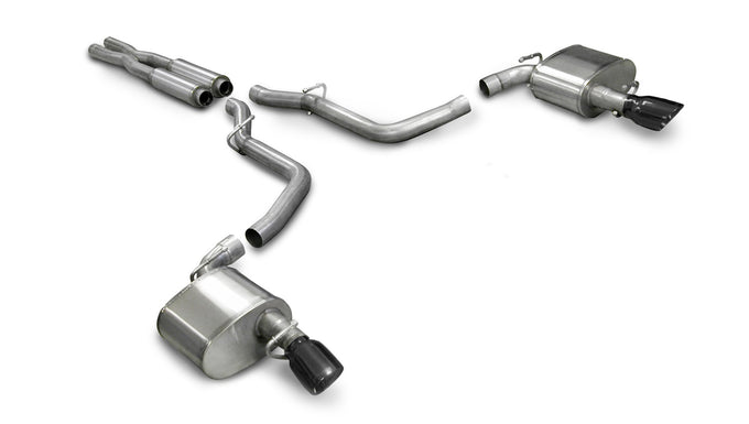 2.75in Cat-Back Dual Rear Exit W/ Single 4in Tips <br> 08-10 Chrysler 300 06-10 Dodge Charger Magnum