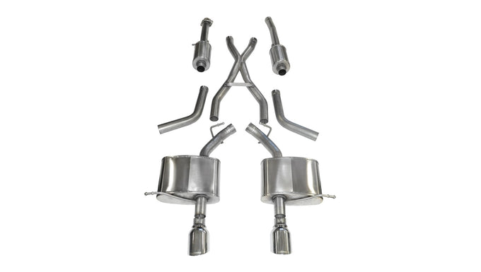 2.5in Cat-Back Dual Rear Exit w/ 4.5in Polished Tip <br> 2011-2025 Dodge Durango
