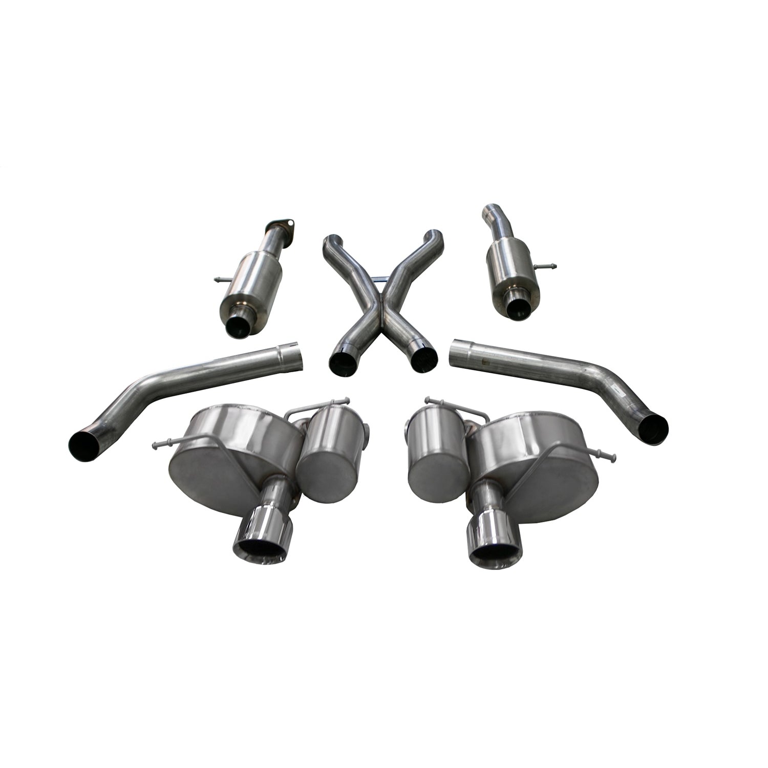 2.75in Cat-Back Dual Rear Exit w/Single 4.5in Tips <br> 2012-2021 Jeep Grand Cherokee
