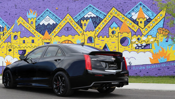 2.5in Axle-Back Dual Rear Exit with Turn Downs <br> 2016-2019 Cadillac ATS