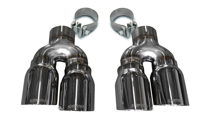 Twin 4.0in. Polished Pro-Series Tip Kit <br> 2016-2019 Cadillac ATS