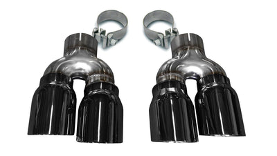 Twin 4.0in. Black PVD Pro-Series Tip Kit <br> 2016-2019 Cadillac ATS