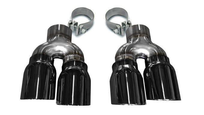 Twin 4.0in. Black PVD Pro-Series Tip Kit <br> 2016-2019 Cadillac ATS