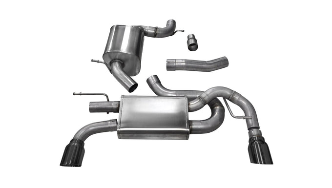 3in Cat-Back Dual Rear Exit w/ 4in Black PVD Tip <br> 10-14 Volkswagen GTI, 2013 Golf
