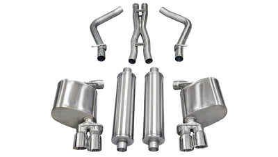 2.5in Cat-Back Dual Rear Exit w/ 3in Polished Tips <br> 2011-2014 Dodge Charger