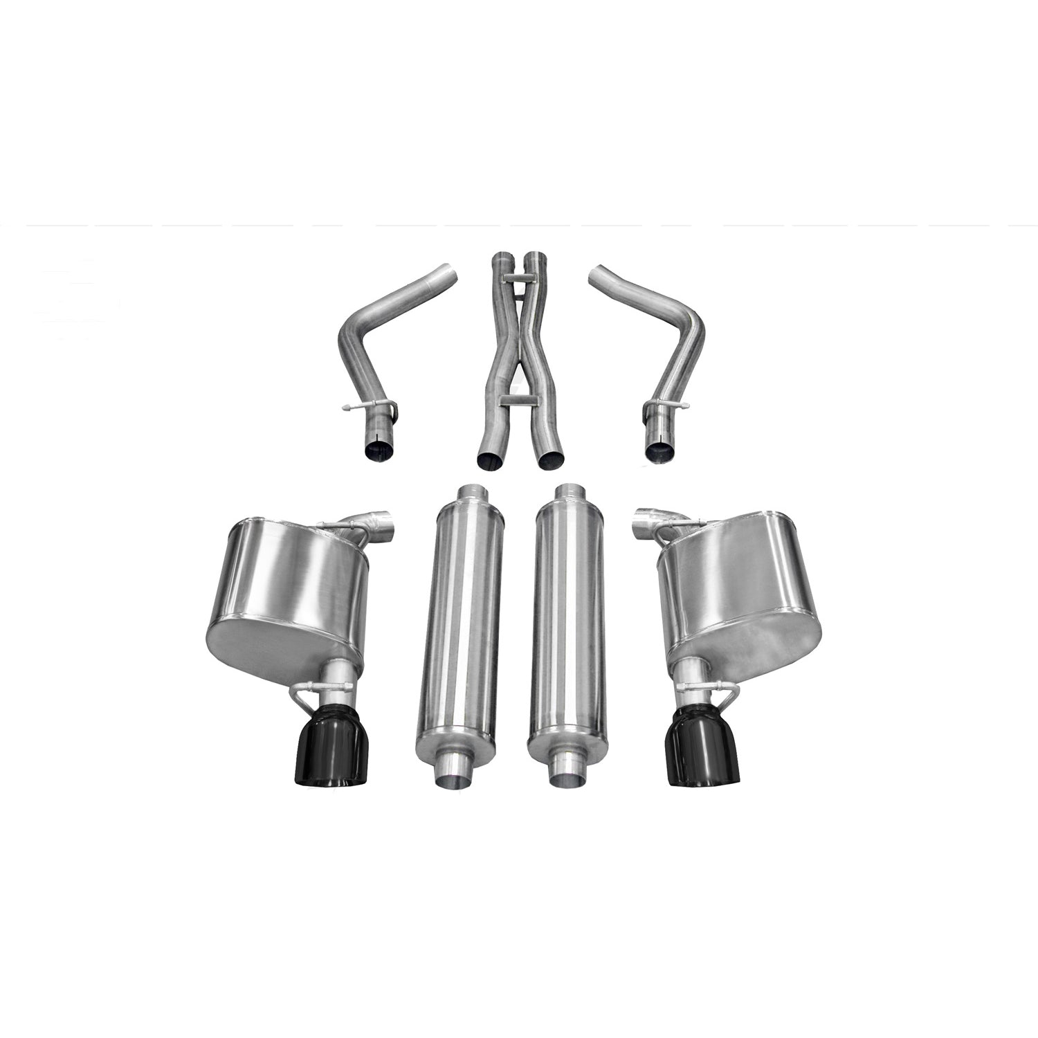 2.5in Cat-Back Dual Rear Exit with Single 4.5in Tips <br> 11-13 Dodge Charger, 11-14 Chrysler 300