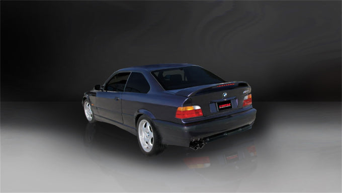 2.25in Cat-Back Single Rear Exit w/3in Tips <br> 92-99 BMW 328i 328is M3 325i 325is