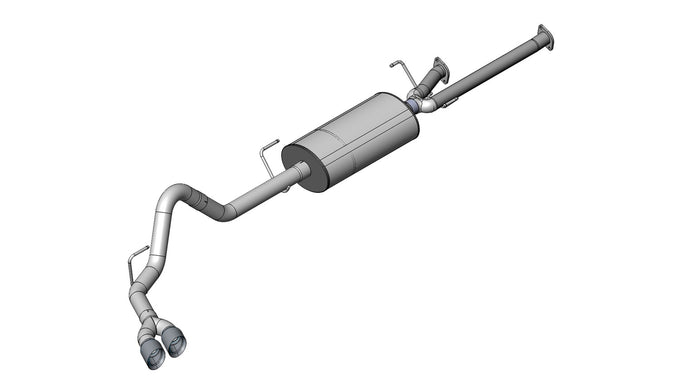 3in Cat-Back Single Exit w/4in Polished Tips <br> 2009-2010 Toyota Tundra