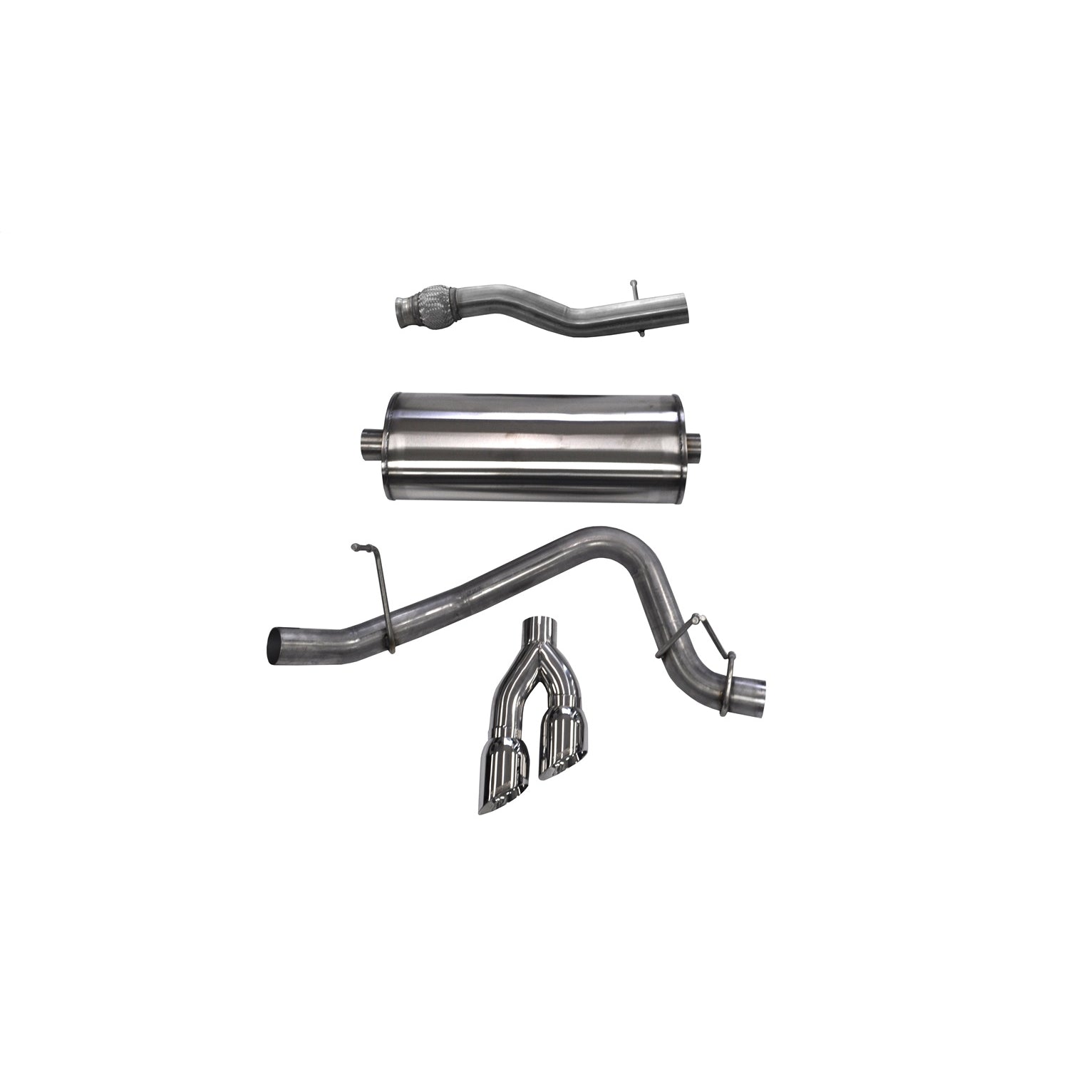 3in Cat-Back Single Exit w/ 4in Polished Tips <br> 15-20 Chevy Suburban, GMC Yukon XL