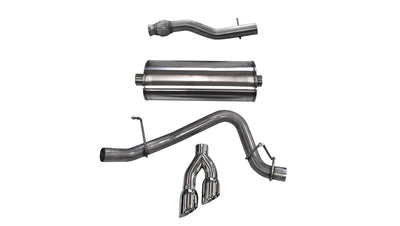 3in Cat-Back Single Exit w/ 4in Polished Tips <br> 15-20 Chevy Suburban, GMC Yukon XL