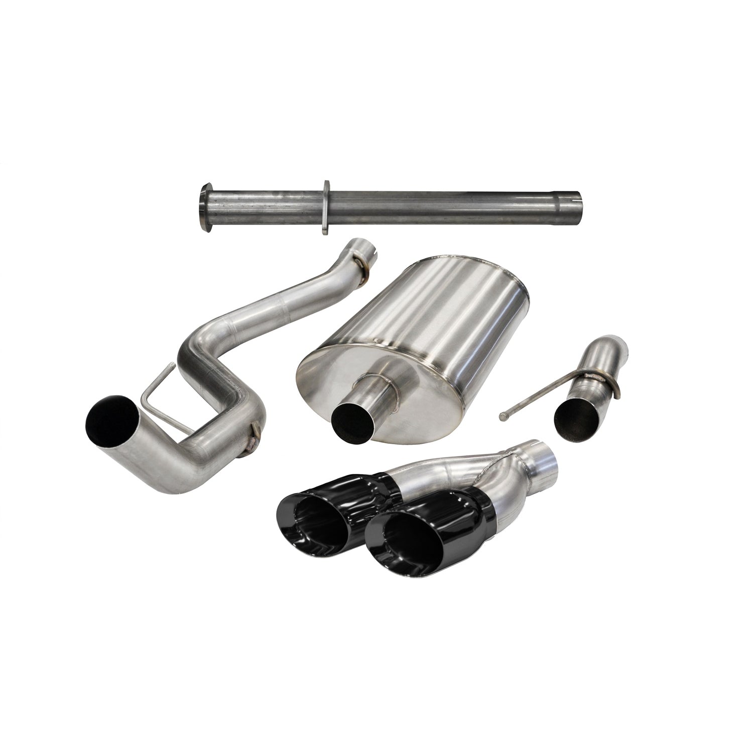 3in Cat-Back + Res Delete Single Exit w/ 4in Tips <br> 2011-2014 Ford F-150