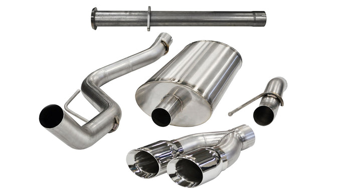 3in Cat-Back + Res Delete Single Exit w/ 4in Tips <br> 2011-2014 Ford F-150