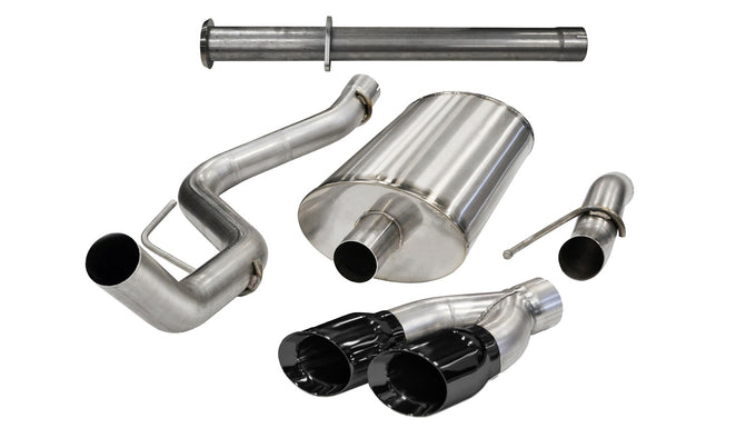 3in Cat-Back + Res Delete Single Exit w/4in Tips <br> 2011-2014 Ford F-150
