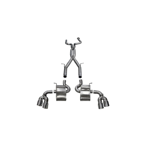 3in Cat-Back Dual Rear Exit with Twin 4in Tips <br> 2016-2024 Chevrolet Camaro