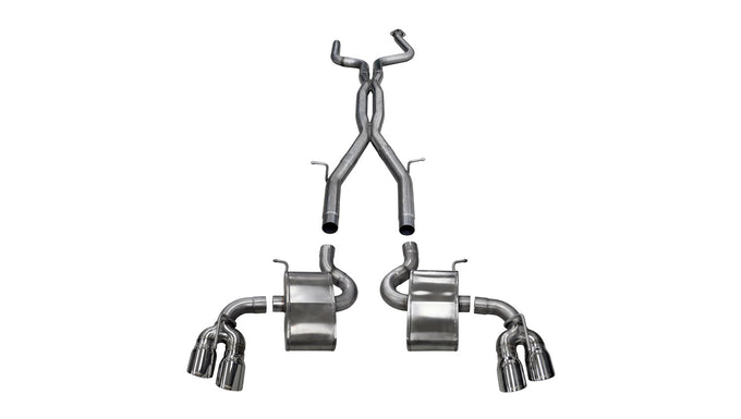 3in Cat-Back Dual Rear Exit with Twin 4in Tips <br> 2016-2024 Chevrolet Camaro