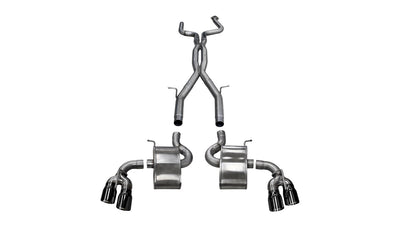 3in Cat-Back Dual Rear Exit with Twin 4in Tips <br> 2016-2024 Chevrolet Camaro