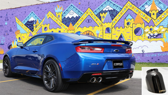 3in Axle-Back Dual Rear Exhaust w/ Twin 4in Tips <br> 2016-2024 Chevrolet Camaro