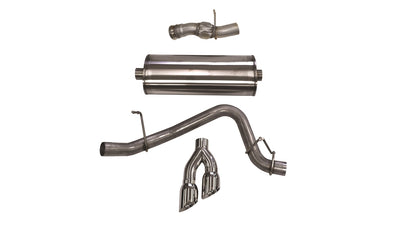 3in Cat-Back Single Exit w/ 4in Polished Tips <br> 15-20 Cadillac Escalade, GMC Yukon, Chevy Tahoe