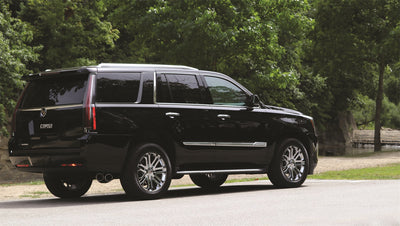 3in Cat-Back Single Exit w/ 4in Polished Tips <br> 15-20 Cadillac Escalade, GMC Yukon, Chevy Tahoe