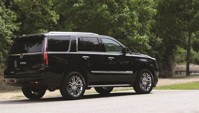 3in Cat-Back Single Exit w/ 4in Polished Tips <br> 15-20 Cadillac Escalade, GMC Yukon, Chevy Tahoe