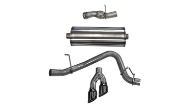 3in Cat-Back Single Side Exit W/ 4in Tips <br> 15-20 Cadillac Escalade, GMC Yukon, Chevy Tahoe