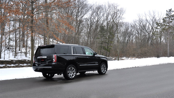 3in Cat-Back Single Side Exit W/ 4in Tips <br> 15-20 Cadillac Escalade, GMC Yukon, Chevy Tahoe