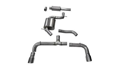 3in Cat-Back Dual Rear Exit w/ 4in Polished Tips <br> 2014-2018 Volkswagen GTI