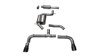 3in Cat-Back Dual Rear Exit w/ 4in Tips <br> 2014-2018 Volkswagen GTI