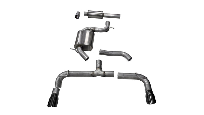 3in Cat-Back Dual Rear Exit w/ 4in Tips <br> 2014-2018 Volkswagen GTI