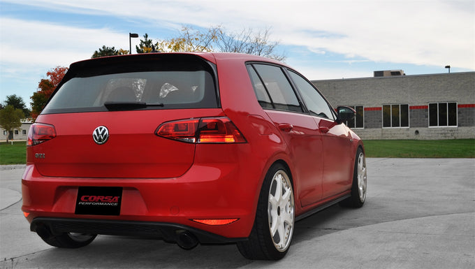 3in Cat-Back Dual Rear Exit w/ 4in Tips <br> 2014-2018 Volkswagen GTI