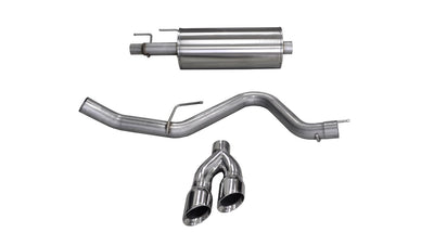 3in Cat-Back Single Exit w/4in Polished Tips <br> 2015-2020 Ford F-150
